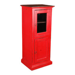 Sunset Trading Cottage Glass Door Storage Cabinet - Storage Cabinets