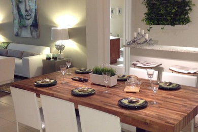 Dining room - contemporary dining room idea in Miami