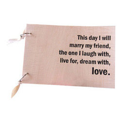 Handmade Wooden Guest Book - Home Decor