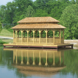 Pressure Treated Heavy Wood Gazebo - Gazebos