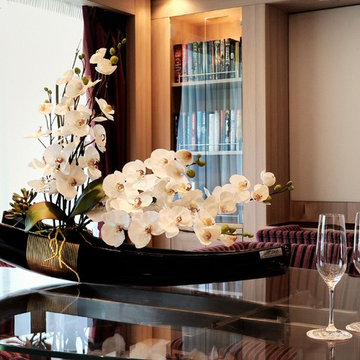 Emilio Robba Illusion Flowers - Orchid in Bamboo Boat Vase