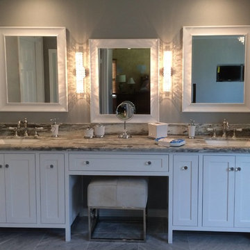 White Master Bathroom Before and After