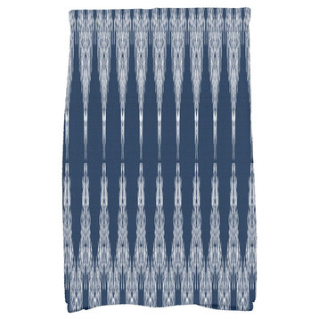 Lifeflor, Geometric Print Hand Towel, Navy Blue, 18 x 30"