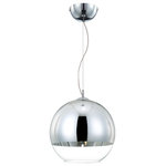 Eurofase - Chromos 1-Light Pendant in Chrome - This 1-Light Pendant From Eurofase Comes In A Chrome Finish.This Light Uses 1 E26 Bulb(S). Dry Rated. Can Be Used In Dry Environments Like Living Rooms Or Bedrooms.  This light requires 1 ,  Watt Bulbs (Not Included) UL Certified.