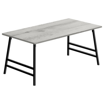Coffee Table, Rectangular, 40"L, Gray/Black