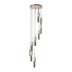 PLC 9 Light LED Mini Drop Aliseo Collection 92609PC - Pendant Lighting