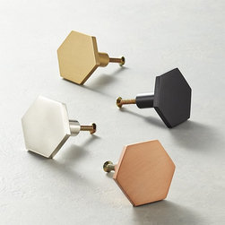 Hex Knobs | CB2 - Cabinet And Drawer Knobs