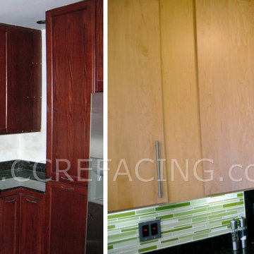 San Francisco reface with Natural Maple slab doors