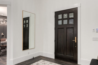Inspiration for a transitional entryway remodel in Calgary