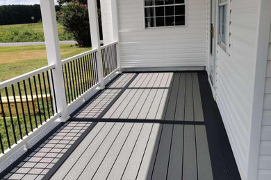 Composite decking porch remodel