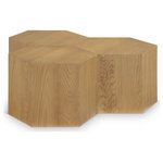 Meridian Furniture - Eternal Modular Coffee Table, Natural, 3 Piece - Liven up your living room with this coffee table from the Eternal collection. Crafted from solid white oak wood and featuring a natural color, this coffee table is both sturdy and stylish. Its modular shape enables you to connect the coffee table to as many as needed, making it a versatile accent piece for your home. Its contemporary design is perfect for any modern living space, and its stability ensures that it stays in place.
