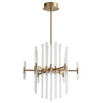 OXYGEN LIGHTING - Oxygen Lighting 3-605-40 Miro 26" Led Chandelier - Agb - OXYGEN LIGHTING 3-605-40 MIRO 26" LED CHANDELIER - AGBFinish: Aged BrassMaterial: Steel and AcrylicDimension(in): 26(W) x 28.5(H)Bulb: (37)2.1W LED(Included)Lumens: 2428CRI: 90Kelvins: 3000Voltage: 120UL/ETL Approved:Y,Damp Location
