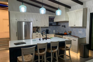 Beach style kitchen photo in San Diego