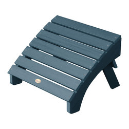 Highwood USA - Folding Adirondack Ottoman, Nantucket Blue - Outdoor Footstools And Ottomans