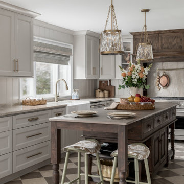 Modern English Kitchen & Family Room