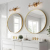 LNC 22" 3-Lights Polished Gold Globe Modern Bathroom Vanity Light