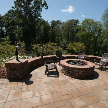 Brick and Stone Fire Pit