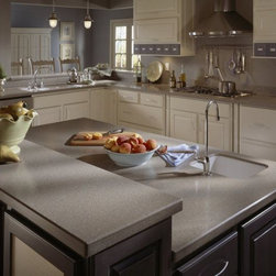 Countertop in Corian&reg; Doeskin. - Kitchen Countertops