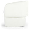Metro Jessie Accent Chair, White Boucle Upholstery