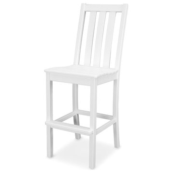 Polywood Vineyard Bar Side Chair, White