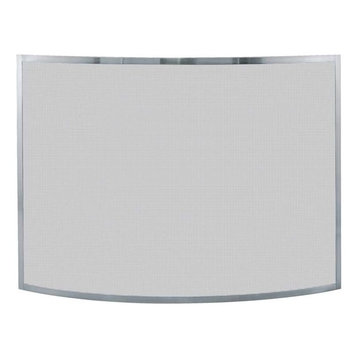 Uniflame Single Panel Curved Pewter Screen