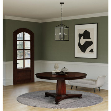 Hillcrest Collection Four-Light Matte Black Transitional Hall and Foyer Light