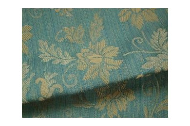 Katzura Light Blue Jacquard Curtain Fabric upholstery Material By the Meter