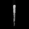 Vickerman 8'' Glitter Icicle, Set of 6, Clear Lights