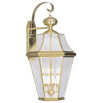 Livex Lighting - Livex Lighting 2366-02 Georgetown - Four Light Outdoor Wall Lantern - Shade Included: YesGeorgetown Four Ligh Polished Brass Clear *UL: Suitable for wet locations Energy Star Qualified: n/a ADA Certified: n/a  *Number of Lights: Lamp: 4-*Wattage:60w Candelabra Base bulb(s) *Bulb Included:No *Bulb Type:Candelabra Base *Finish Type:Polished Brass