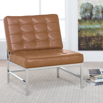 Ashlar Bonded Leather Chair in Caramel Brown #72033