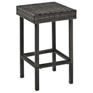 Palm Harbor 2Pc Outdoor Wicker Counter Height Bar Stool Set Weathered Gray -...