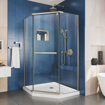 DreamLine Prism 42"x74.75" Frameless Neo-Angle Shower Enclosure with Base