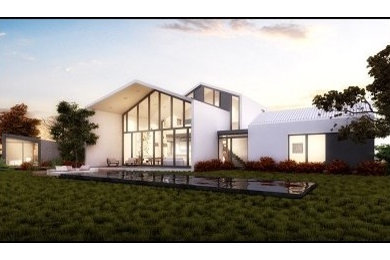 Trendy exterior home photo in Austin