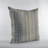 Plutus Blue Weave Stripe Luxury Throw Pillow, 24"x24"