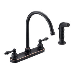 Designers Impressions - Designers Impressions 652398 Oil Rubbed Bronze Kitchen Faucet w/ Sprayer - Kitchen Faucets