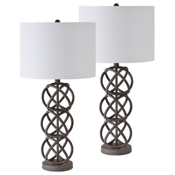 Shira Set of two iron table lamps