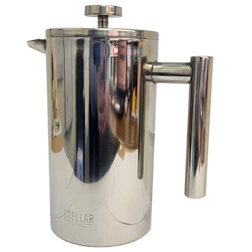 French Press Coffee Maker, Superior Filtration, Stainless Steel