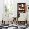 Farley Slipper Chair in Off-white Fabric