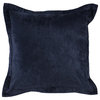 Kosas Home Bryce Velvet 22-inch Square Throw Pillow, Indigo