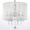 Swag Plug-In Chandelier With White Shades