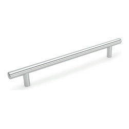 Cosmas - Cosmas 305-224CH Polished Chrome 8-7/8&rdquo; CTC (224mm) Euro Bar Pull - Cabinet And Drawer Handle Pulls
