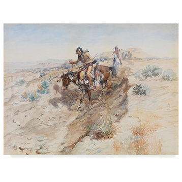 "Indian Braves 1899 " by Charles Marion Russell, Canvas Art