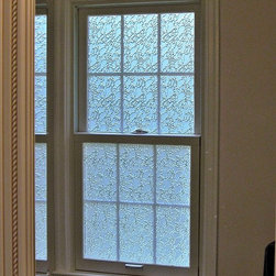 Delta-Etched - Bath Window - Stained Glass Panels