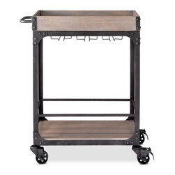 Franklin Bar Cart and Wine Rack- Weathered Gray- Threshold - Products