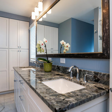 Coty Award Winning Modern Primary Accessible Bath With Lemurian Blue Granite