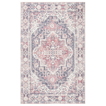 Safavieh Classic Vintage Area Rug, CLV203, Red and Blue, 6'x9'