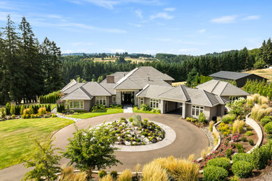 Inspiration for a transitional exterior home remodel in Portland