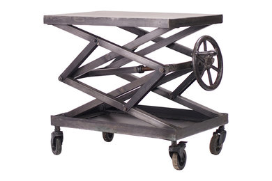 Adjustable Iron Apothecary Scissor Lift Table