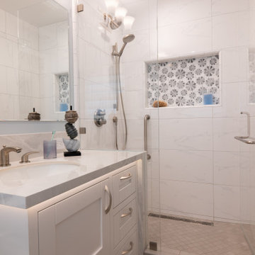 Los Altos Mosaic Hall Bath Remodel