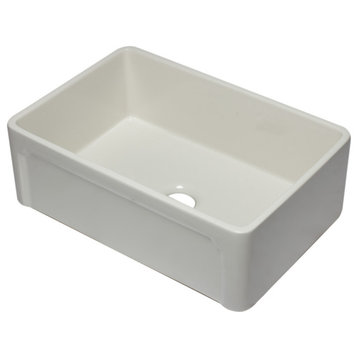 AB3020SB-B 30 inch Biscuit Reversible Single Fireclay Farmhouse Kitchen Sink